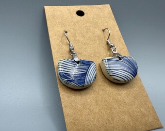 Clay Earrings l Cobalt Blue l Handmade l Lightweight