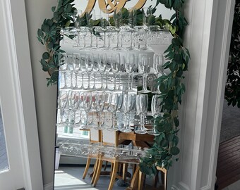 Mirror Champagne Wall Custom Made for your wedding or party.