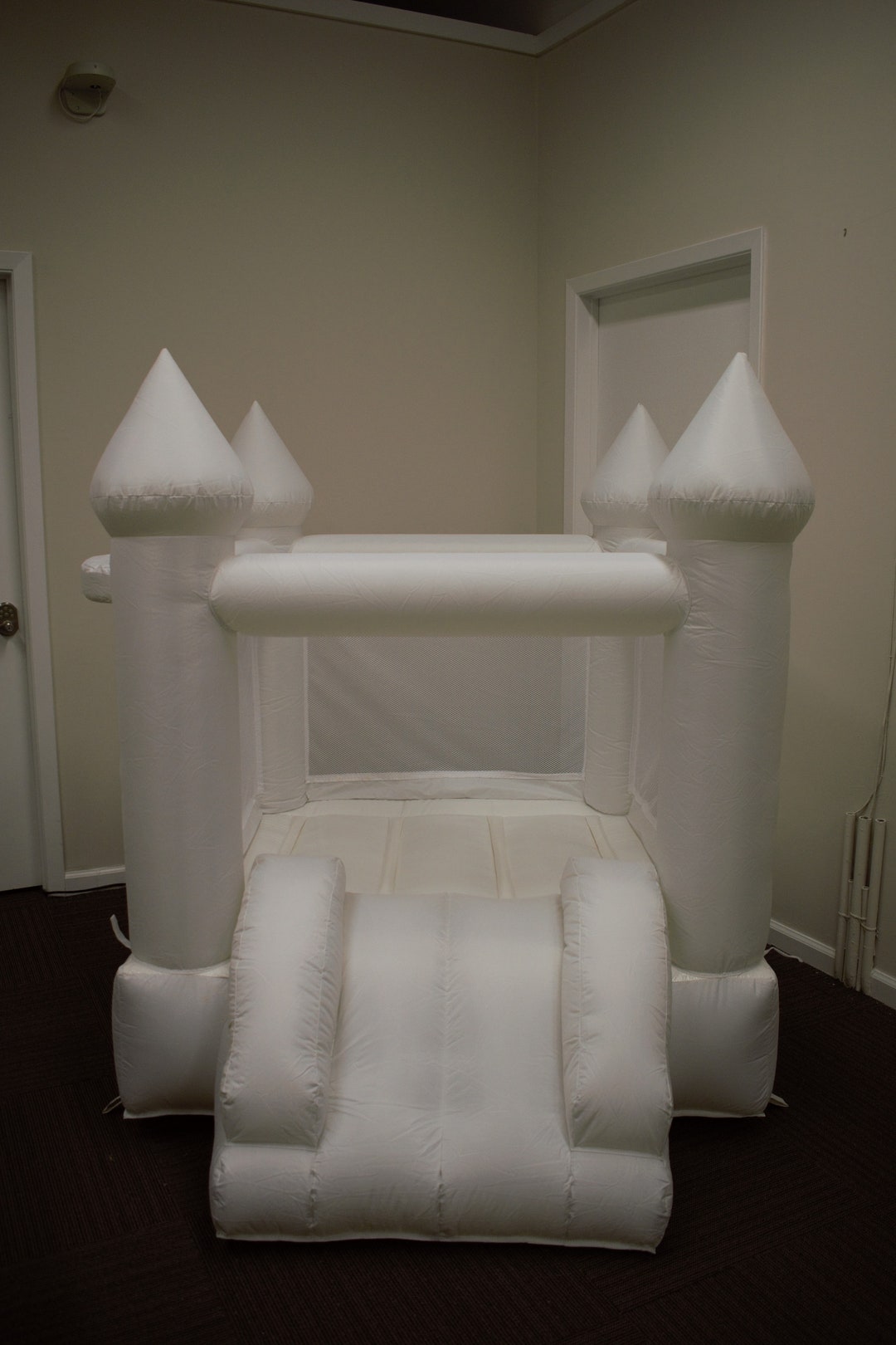 White Inflatable Bounce House Castle With Decorations Included for Kids Ships in 24 Hrs. Cherry