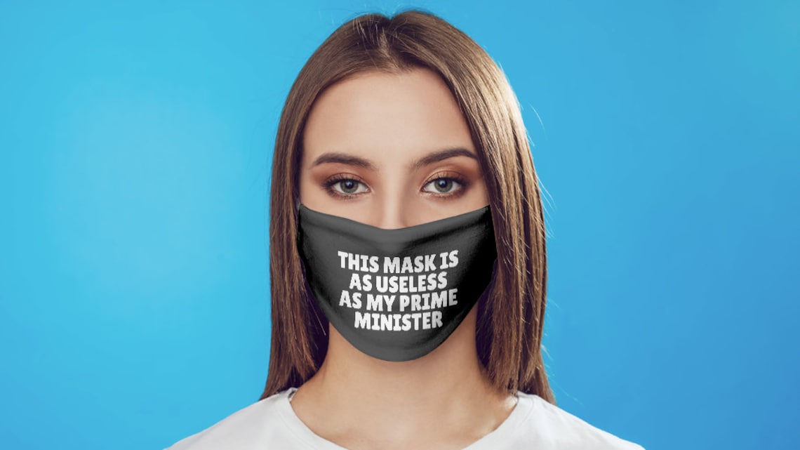 Canada Antipolitical Face Mask Funny Protest Gift This Mask Etsy