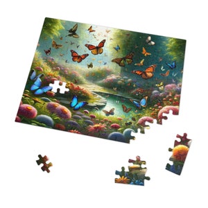 Butterfly Garden Jigsaw Puzzle Unique Gift for Mom Friend Nature Lover ...