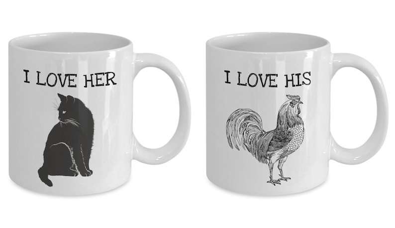 I Love His Cock Her Pussy Mug Set Of 2 Funny Gift For ...