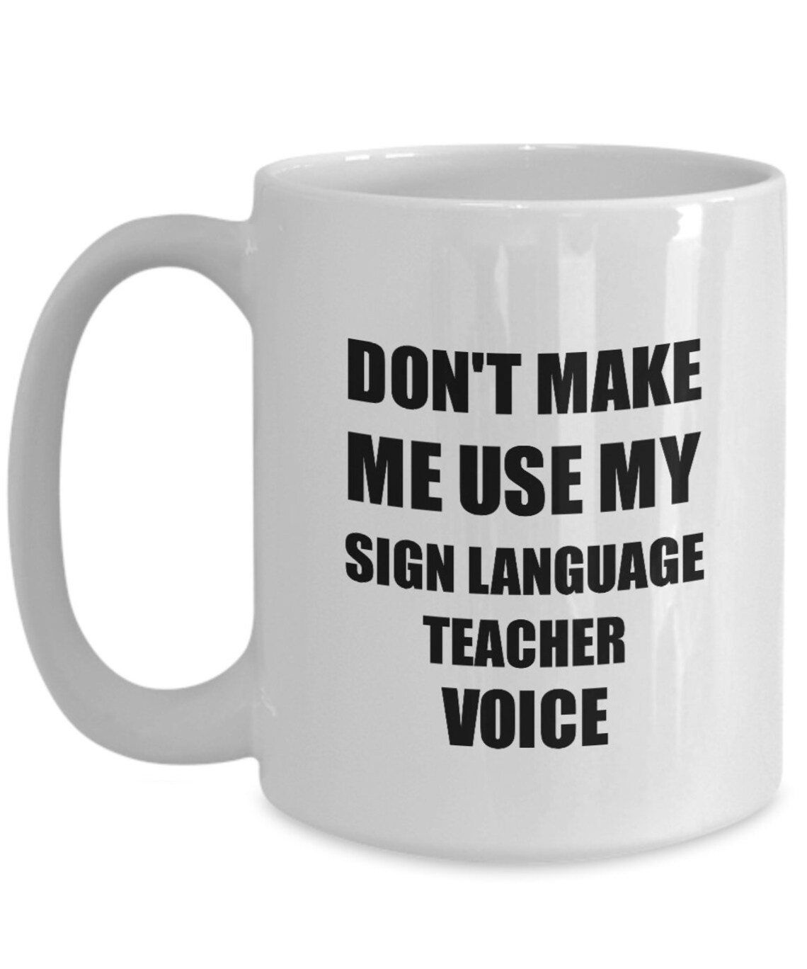 Sign Language Teacher Mug Coworker Gift Idea Funny Gag for Job Etsy