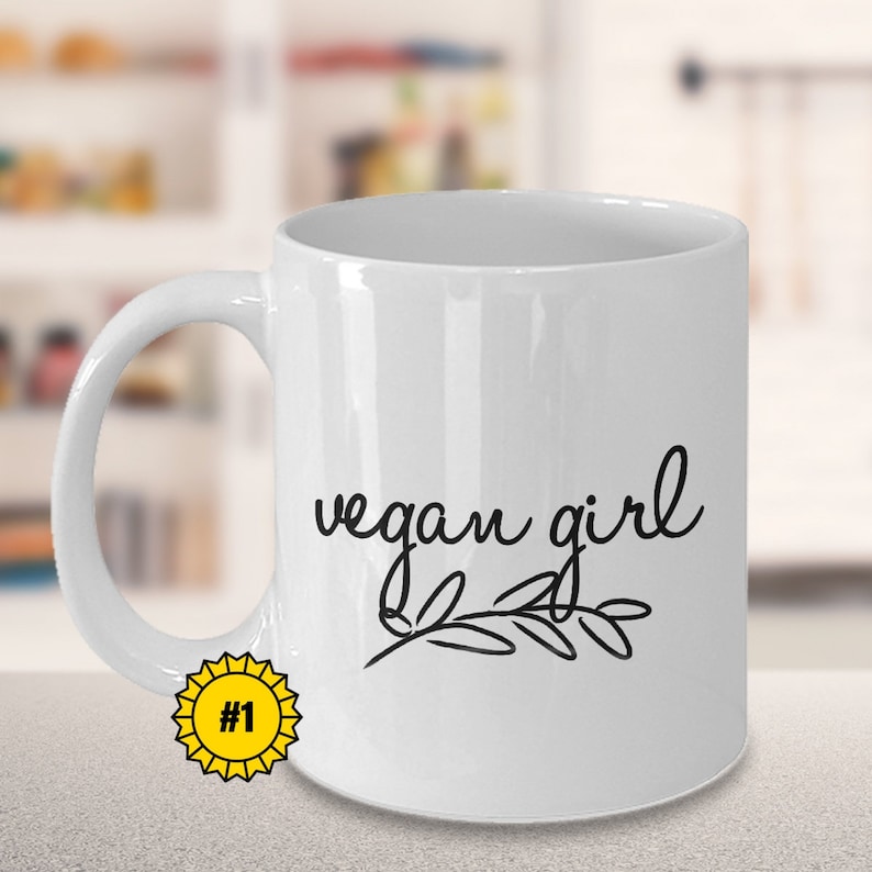 Vegan Girl Mug Cute Vegan Gift for Women Gift Idea for Her Etsy