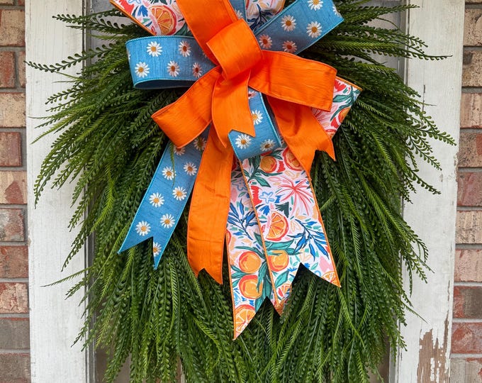 All Year Round Wreath, Bead Grass Wreath, Button Fern Wreath, Everyday Wreath, Greenery Wreath, Front Door Decor, Best Selling Wreath