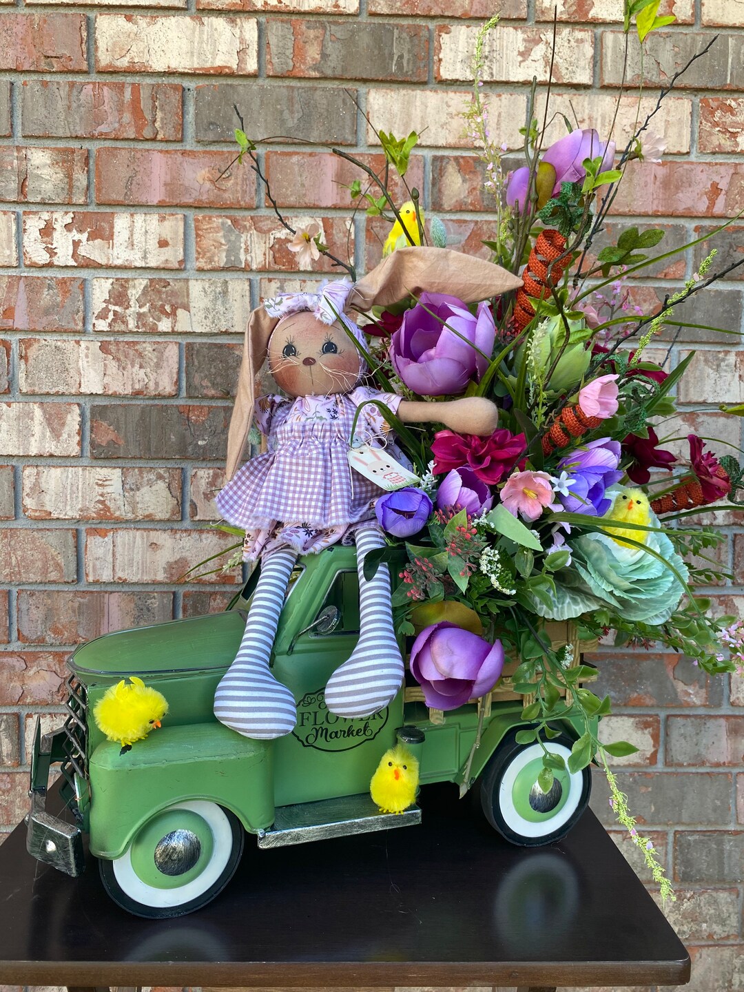 Truck Centerpiece, Easter Centerpiece, Easter Decor, Rabbit Centerpiece ...