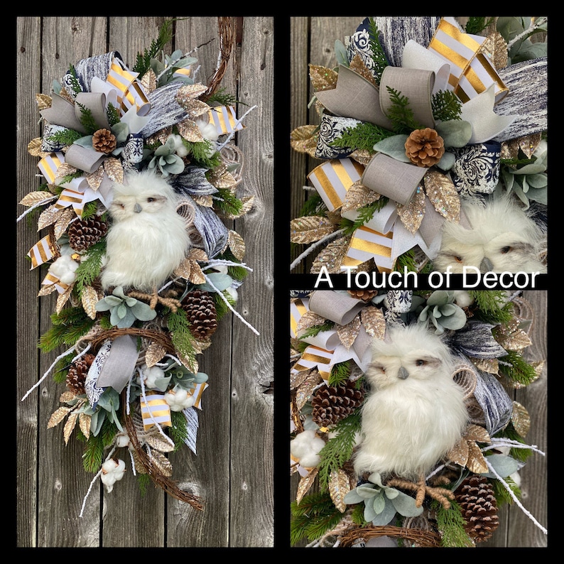 Rustic Swag Owl Swag Rustic Owl Swag Rustic Elegant Etsy