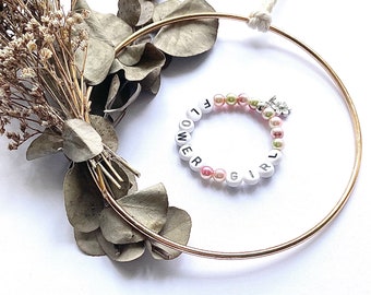 handgefertigtes Perlenarmband FLOWER GIRL in diversen Farben