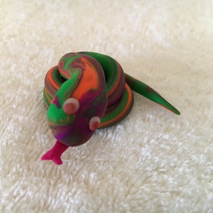 Snake Clay Miniature, Clay Snake, Mini Snake, Miniature Snake, Snake Figurine