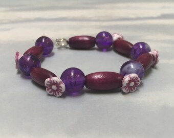 Purple Flowers Bracelet