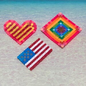 Perler Bead Shapes Set of 3, Perler Bead Art, Perler Bead Designs afbeelding 2