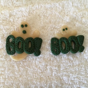 Ghosts Clay Miniatures Set of 2, Clay Ghost, Mini Ghost, Miniature Ghost, Ghost Figurine, Glow in the Dark Ghost