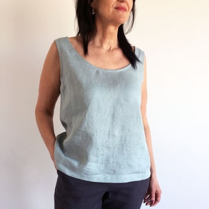 Linen tank top, summer linen blouse, womens linen top, linen T shirt, loose linen top, eco friendly top, women&#39;s tank top,casual linen shirt