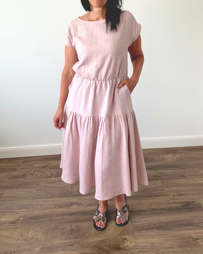 light pink ruffle dress