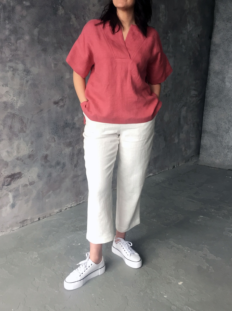 blusa kimono manga corta