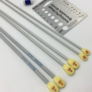 Knitting Needles. 3.25mm, 4mm, 5mm, 7mm, 8mm, 9mm, 10mm, 12mm, 15mm & 20mm. Knitting  Needles by Wool Couture. 
