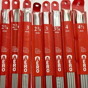 Assorted Sizes Available. AERO Knitting Needle PAIRS Imperial English Measurements