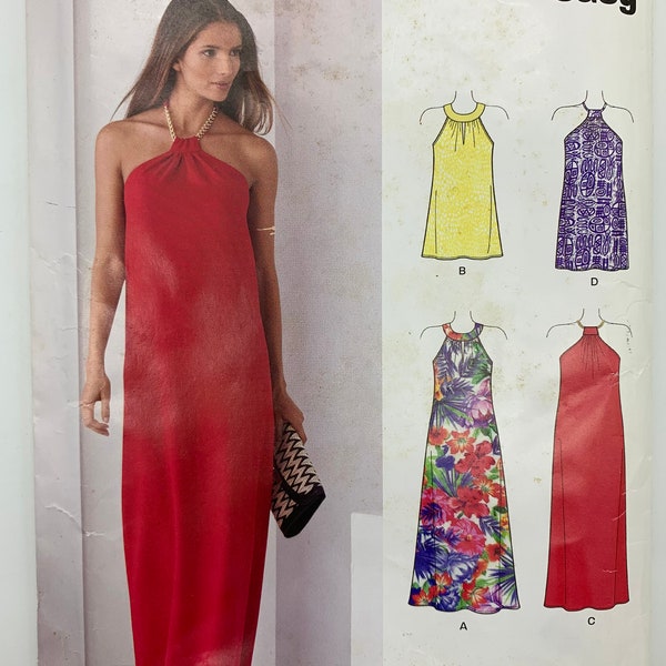 New Look 6372. Easy Misses Evening or Day Sleeveless Dresses Pattern. Keyhole Neckline, Tunic TopSizes: Sizes 6-18