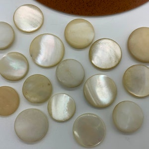 Mother of Pearl Natural Shell Buttons 5pk 8 Sizes Available High