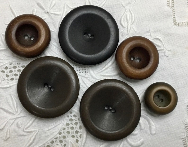 wooden coat buttons