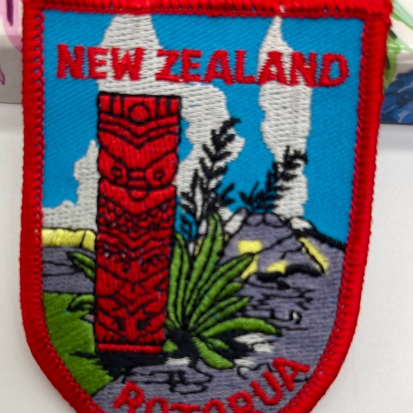 New Zealand Souvenir Travel Patches - Bay of Islands, Rotorua and New Zealand Vintage Patches