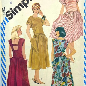 Simplicity 6296 Sewing Pattern: Pullover Dress, Pleated Skirt, Size 10/12