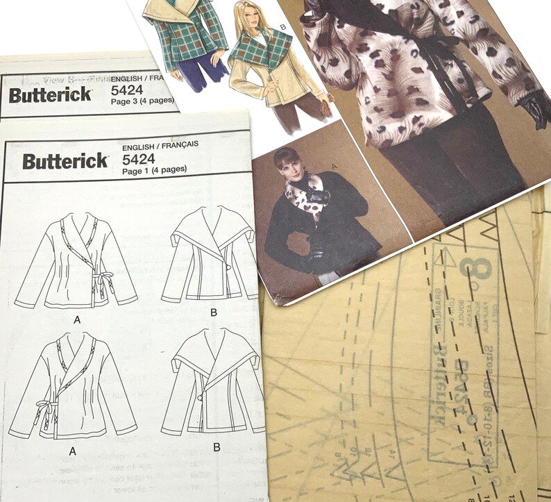UNCUT Reversible Jacket Sewing Pattern: Butterick 5424, Sizes 8-14 - Etsy