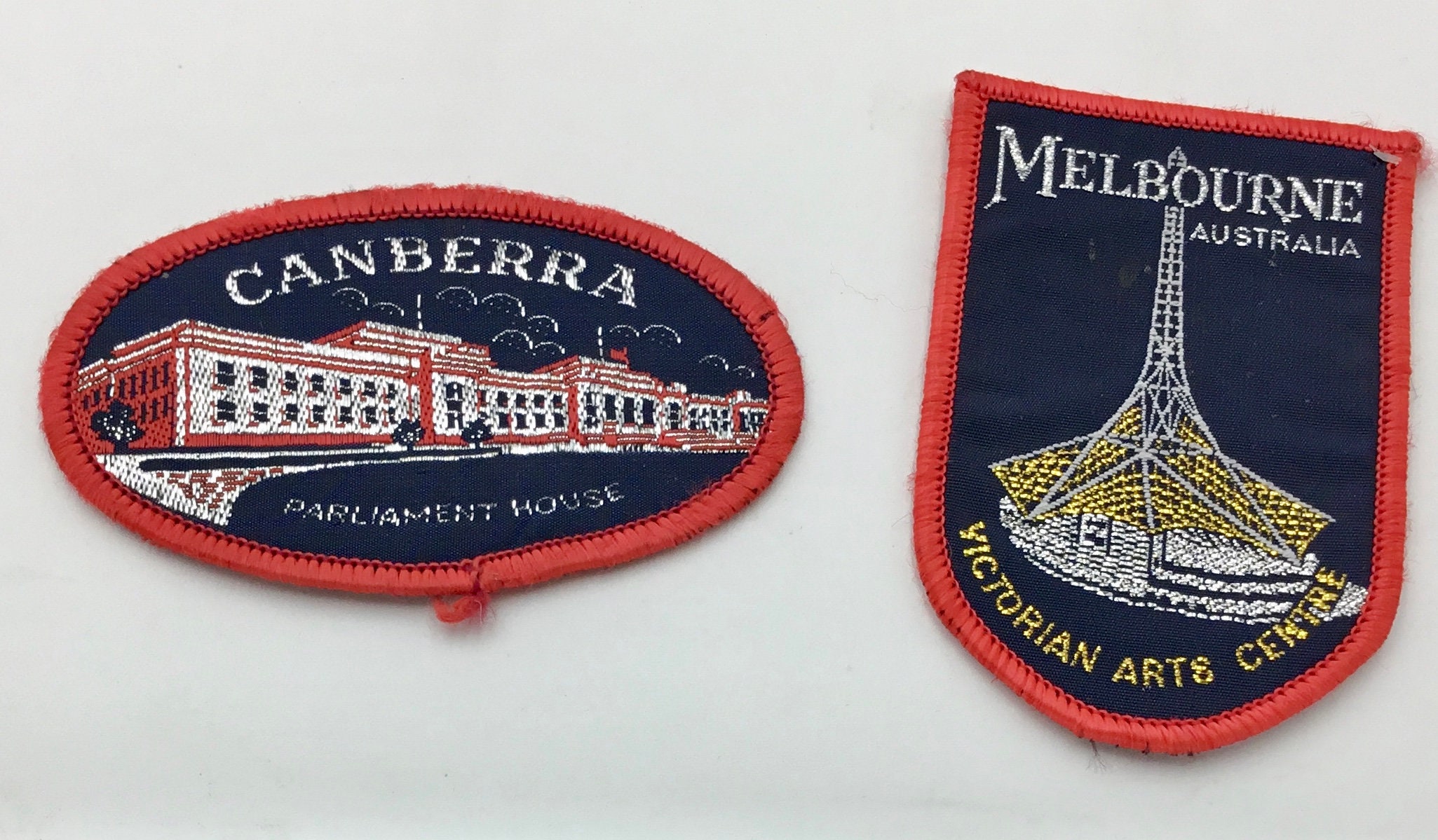 Australian Souvenir Travel Patches Melbourne and Canberra Etsy
