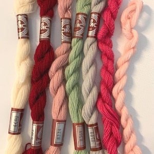 Lot of 7 DMC Broder Medicis Laine Tapisserie 25M Thread France. Full and Part Skeins, Assorted &#39;AUTUMN&#39; Totals, Tapestry Pure Wool