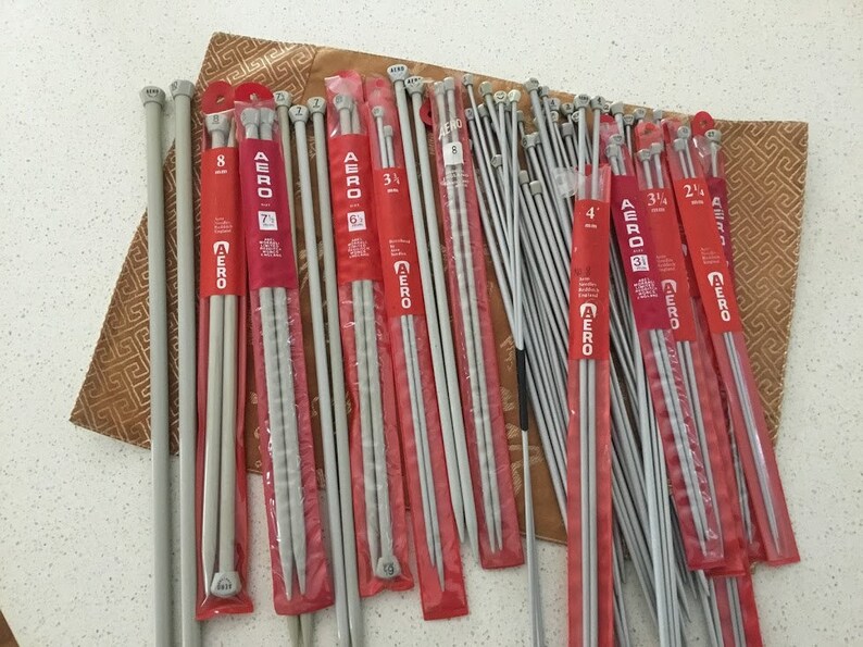Assorted Sizes Available. AERO Knitting Needle PAIRS Imperial English Measurements