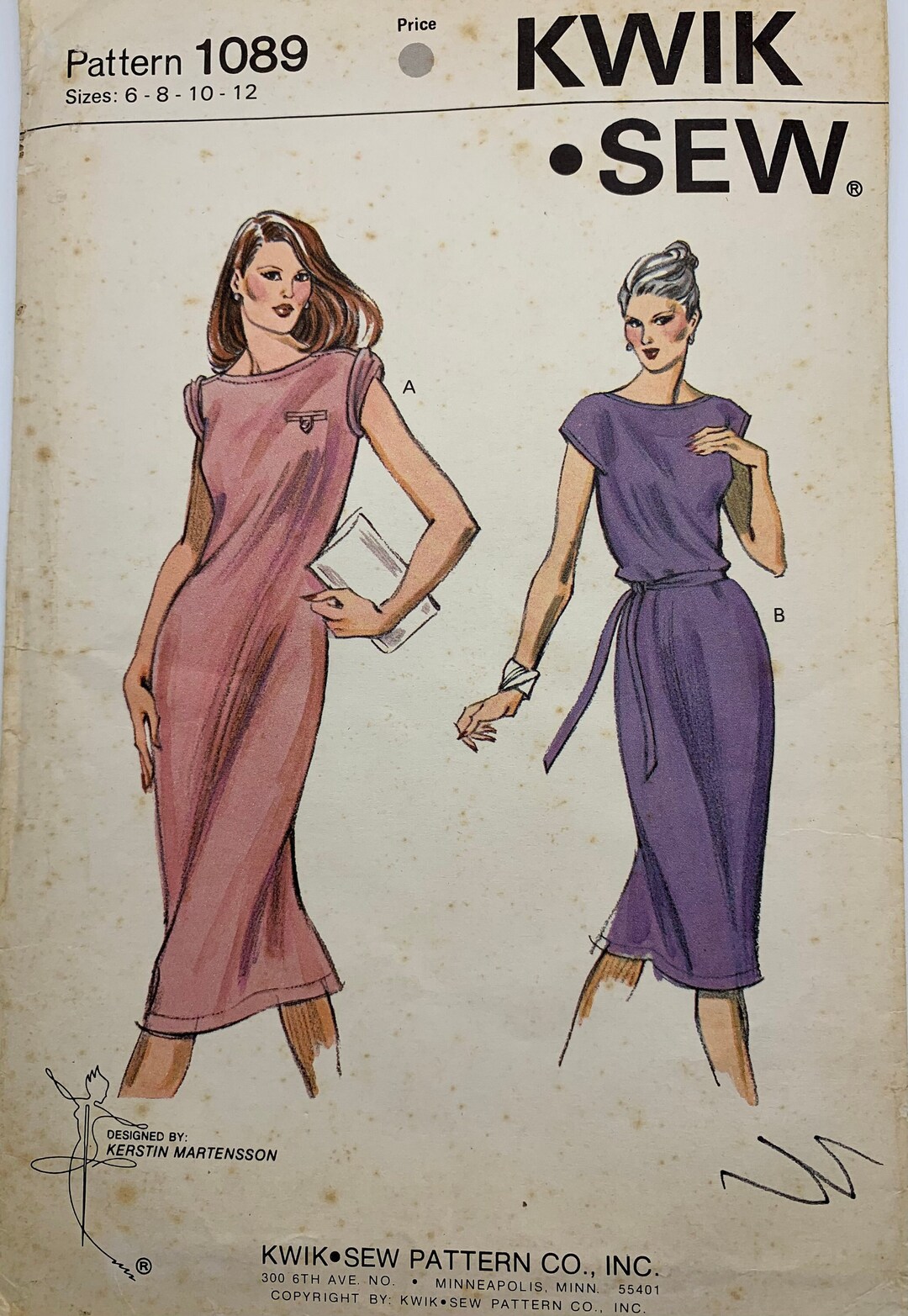 UNCUT Kwik Sew 1089. Misses' Pullover T Shirt Dress With Etsy