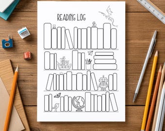 Book Tracker, Reading Activity Sheet, Reading Tracker, Homeschool Printables, Book Log, Bookshelf Reading Log