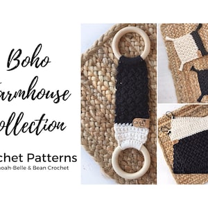 Boho Boerderij Haakpatronen, Gemakkelijke Haakpatronen, Gehaakt Onderzetterpatroon, Boho Haakpatronen, Gehaakte Handdoekring, Gehaakte Onderzetter