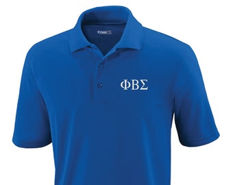 Phi Beta Sigma Custom Embroidered Performance Polo