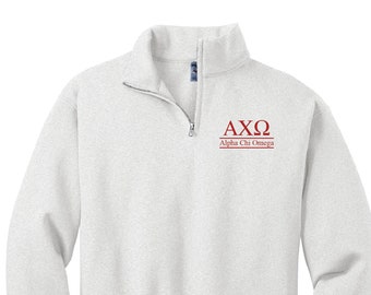 Alpha Chi Omega Custom Greek Quarter Zip