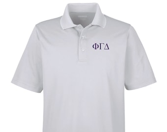 Phi Gamma Delta FIJI Custom Embroidered Performance Polo