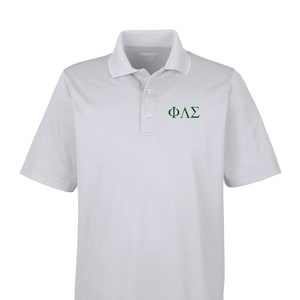 Phi Lambda-Sigma Custom Embroidered Performance Polo