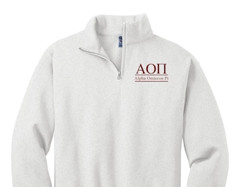 Alpha Omicron Pi Custom Greek Quarter Zip