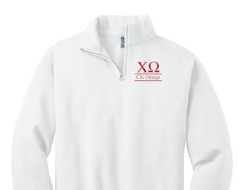 Chi Omega Custom Greek Quarter Zip