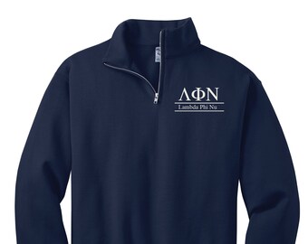 Lambda Phi Nu Custom Greek Quarter Zip