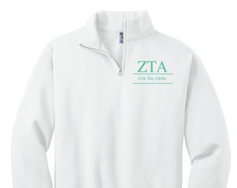 Zeta Tau Alpha Custom Greek Quarter Zip