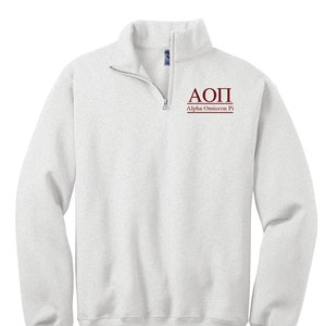 Alpha Omicron Pi Custom Greek Quarter Zip