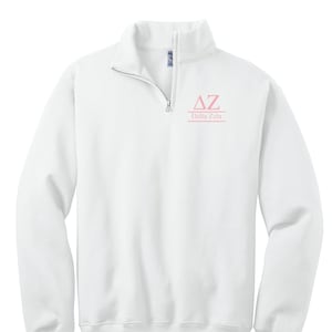 Delta Zeta Custom griechisches Viertel Zip