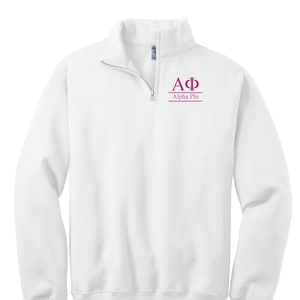 Alpha Phi Custom Greek Quarter Zip