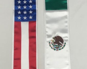 Mexikanische Flagge Stola Abschluss Schärpe