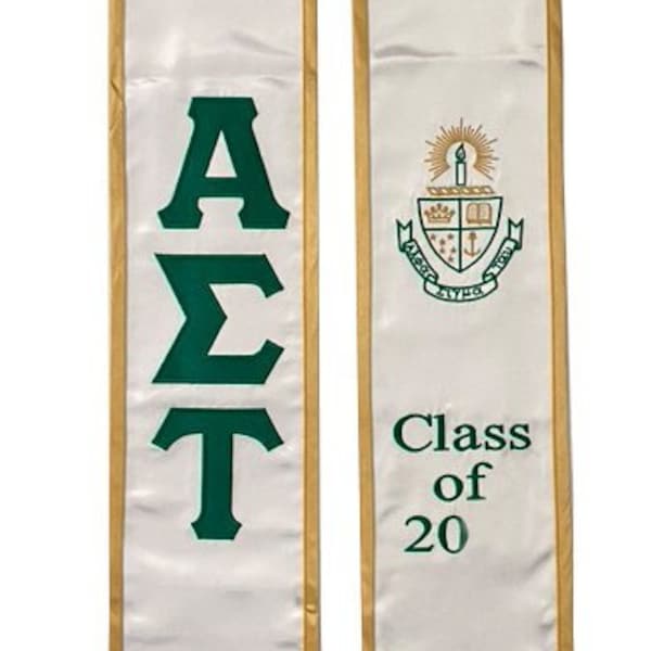 Alpha Sigma Tau Graduation Stole