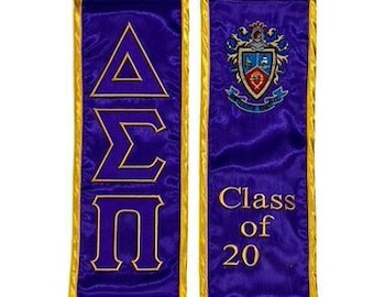 Delta Sigma Pi Graduation Stole Sash