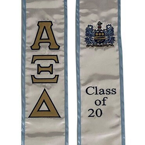 Alpha Xi Delta  Graduation Stole Sash