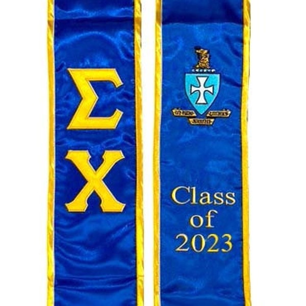 Sigma Chi Class of 20XX Graduation Stole Sash