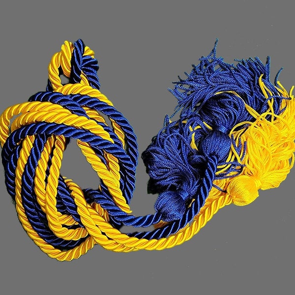 Graduation Cord / Honor Cords Single Blue and Gold